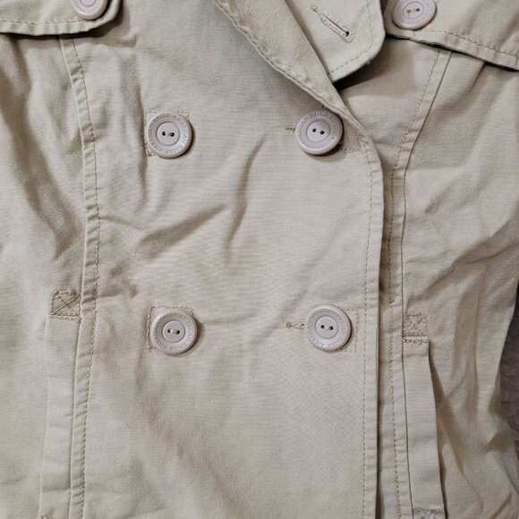 American Eagle Outfitters Jacket Button up Womens Small Tan 100% Cotton Pockets - Picture 5 of 10